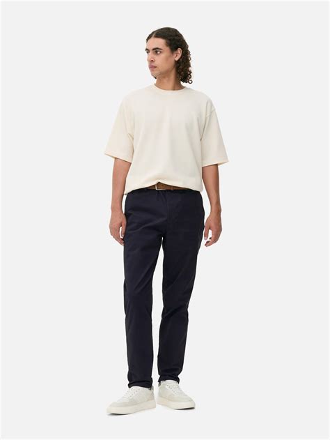 Men's Navy Slim Fit Chino Trousers | Penneys