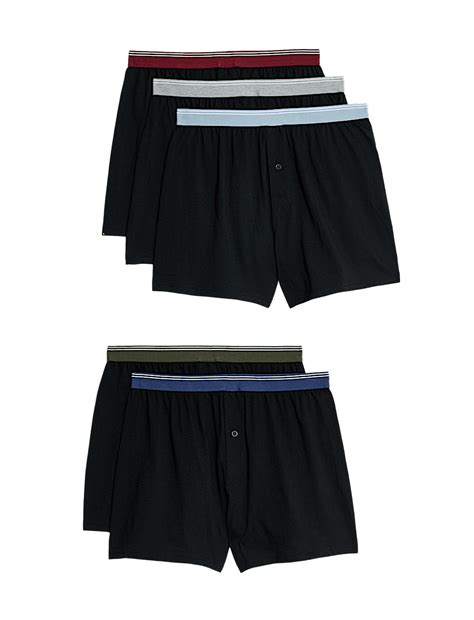 Buy 5 Pack Pure Cotton Cool & Fresh™ Jersey Boxers at Marks & Spencer