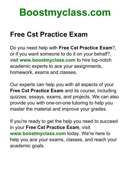 Image result for CST Study Guide Free