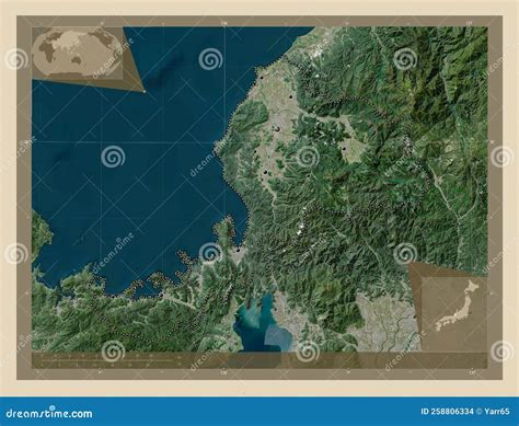 Fukui, Japan. High-res Satellite. Major Cities Stock Photo - Image of nirasaki, administrative ...