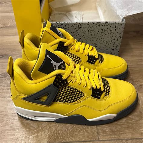 Jordan 4 Retro Lightning in 2024 | Air jordans retro, Jordans for men ...