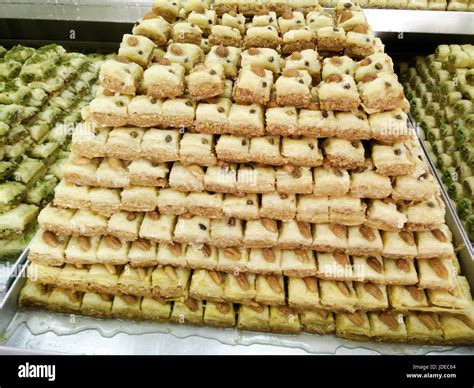 Baklava sweet Middle Eastern pastries. Photographed in Israel Stock ...
