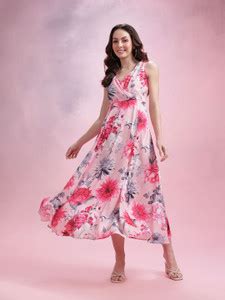 Dressberry Women Empire Waist Orange Midi/Calf Length Dress - Buy ...