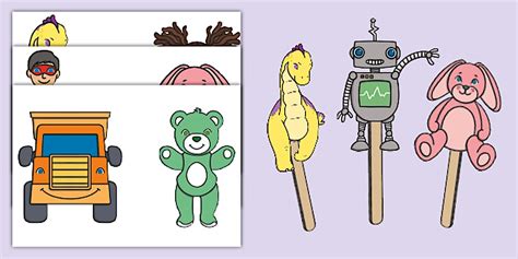 Twinkl Phonics Character Stick Puppets - Level 1