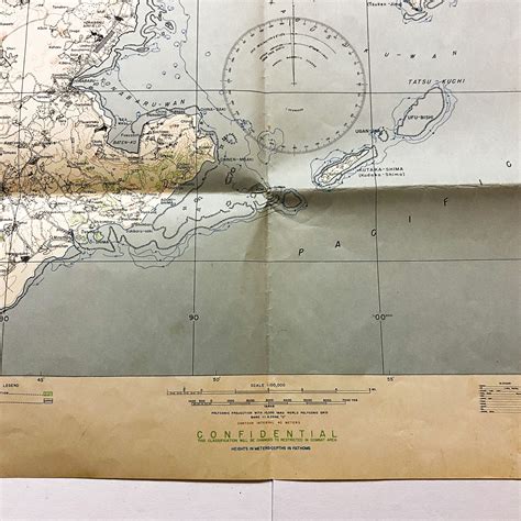 1945 CONFIDENTIAL Southwest Battlefield Composite Map of Okinawa ...