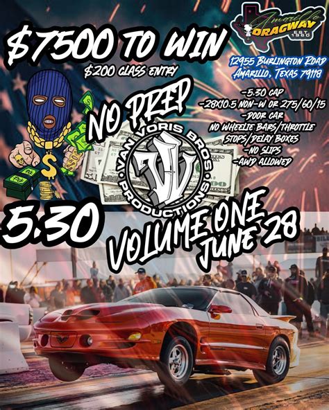 ALL OUT ROLL RACING & NO PREP VOLUME 1-Day 2, Amarillo Dragway, 28 June ...