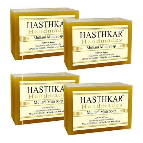 Hasthkar Handmades Glycerine Natural Multani Mitti Soap - 125gm ...