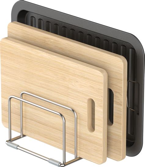 Amazon.com: 2-Pack Cutting Board Organizer, Cutting Board Holder Stand ...