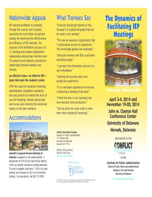 Fillable Online The Dynamics of Facilitating IEP Meetings - Institute ...