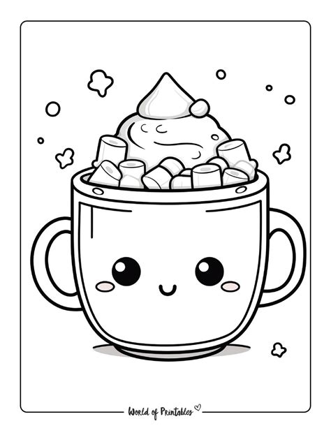 20 hot chocolate coloring pages free pdf printables – Artofit