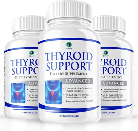 Amazon.com: 1 Body Thyroid Support Supplement, 90-Day Supply, 3 Pack with B12, Iodine, Zinc ...