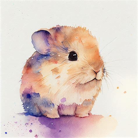 Premium Photo | Cute watercolor animal art