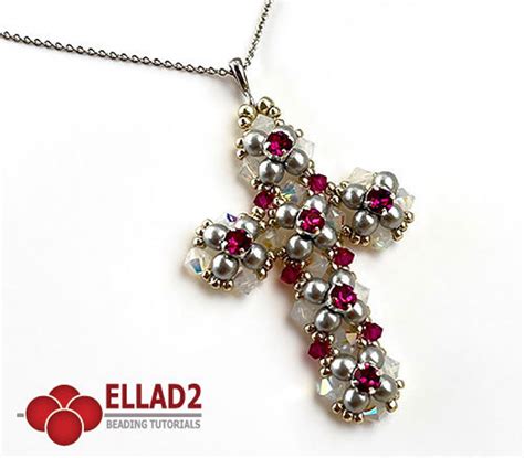 Beaded Cross Earring Tutorial 的图像结果