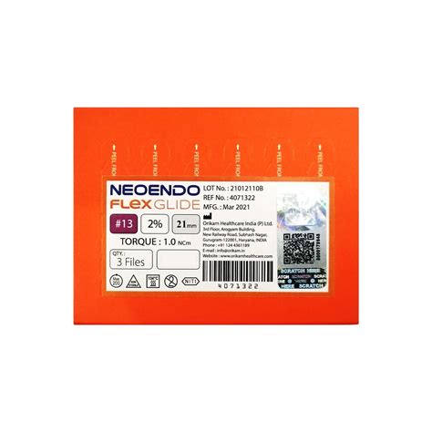Neoendo Flex Glide File 21mm (Assorted) 2% Endodontic Dental Rotary Fi ...