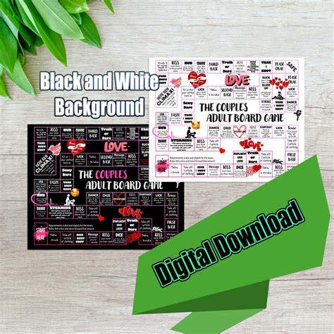 Adult Couple Board Game, Date Night Game, Digital File, Printable ...
