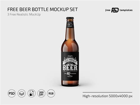 Free Beer Bottle PSD Mockup :: Behance