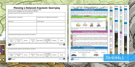 KS2 Quarrying: Creating a Balanced Argument Differentiated Resource Pack