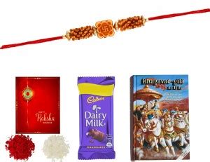Poorak English Bhagwat Geeta Rakhi Choco Combo 6045 Assorted Gift Box ...