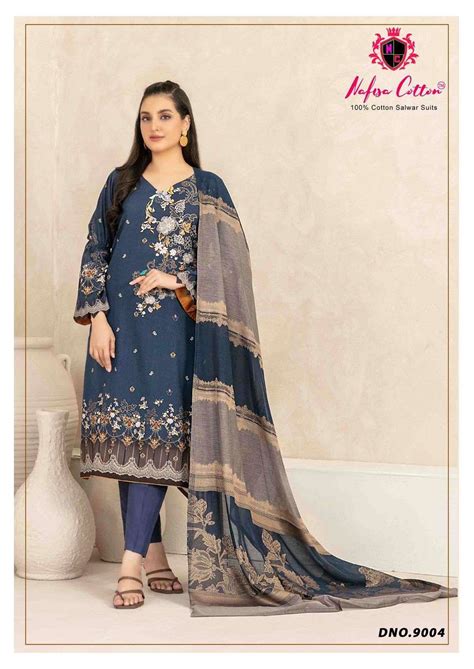 NAFISA COTTON MAHERA KARACHI SUITS VOL 9 COTTON DIGITAL KARACHI PRINT ...