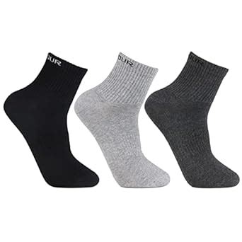 Bonjour Men's Cotton Ankle Sports Socks - Pack Of 3, Free Size : Amazon ...