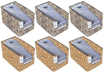 Kuber Industries Exclusive Metalic Printed 6 Piece Non Woven Shirt ...