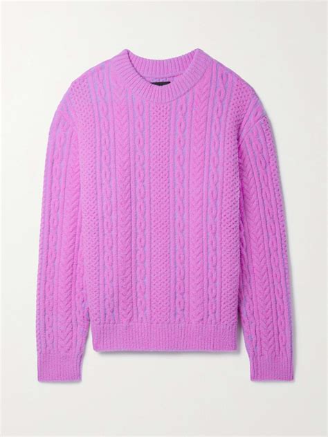 Pink Cable Knit Sweater