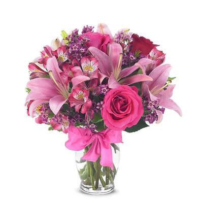 Rose & Lily Celebration: Order Flowers Online | Interflora India ...