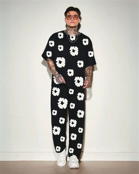 Flower World Oversized Men's Black Co Ord Set(*) – Vyve