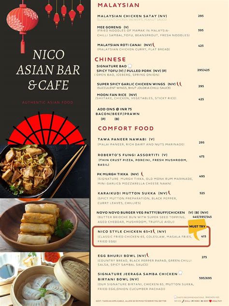 Menu at NICO ASIAN BAR & CAFE- Asian cuisine restaurant in Chennai ...