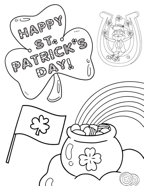 Free Printable St Patrick's Day Coloring Pages for Kids and Adults
