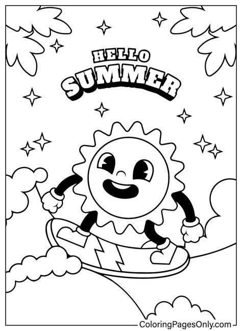 Summer Sun Coloring Pages Summer Fun Printable Coloring Pages ...