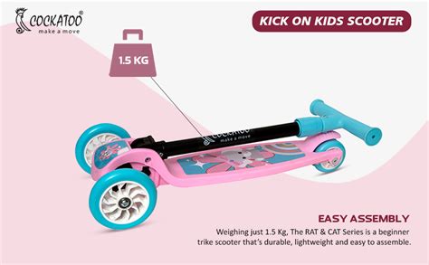 Buy Cockatoo Rat&Cat Series KS01, Kick Scooter for Kids 3 to 10 Years ...