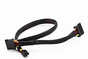 BLUEXIN SATA 15 Pin x2 to Mini 6 Pin ATX Compatible with Dell Inspiron ...