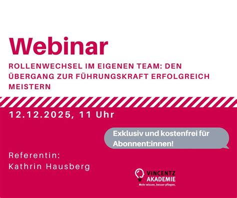Webinar: Rollenwechsel im eigenen Team - Den Übergang zur Führungskraft ...