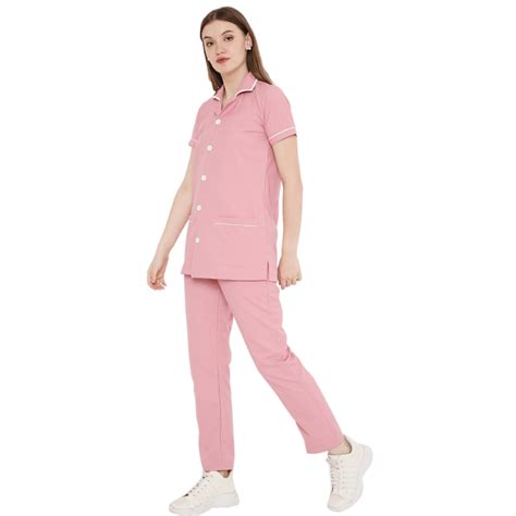 Powder Pink Nurse Set | Apron & Pant Hospital Uniform | Uwears