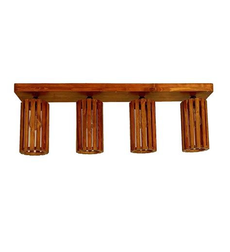 Buy Casa Brown Wooden 4 Series Ceiling Lamp | New Launches Table Lamp ...