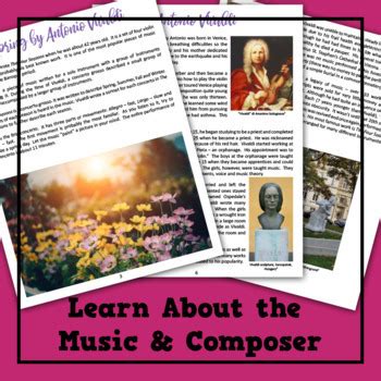 Vivaldi Bundle - Lessons, Activities, Worksheets & Poster Set | TPT