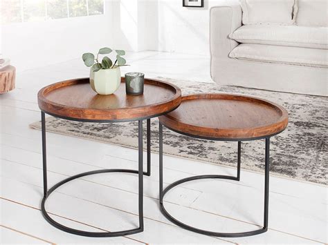 Duraster Elementary Solid Sheesham wood Nested Side / Coffee Table #1 ...