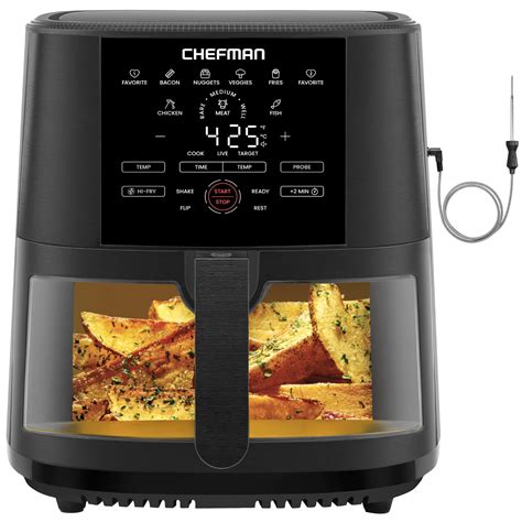 Chefman Air Fryer 8 Qt with Probe Thermometer, 8 Preset Functions, 1 ...