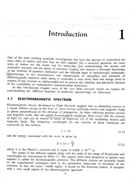 Molecular Structure and Spectroscopy: An Introductory Overview - Studocu