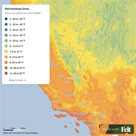 Plant Climate Zones California Map Downloads | USDA Plant Hardiness