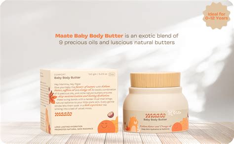 Maate Baby Body Butter (150 gm) | Enriched with Pure Kokum Butter, Shea ...