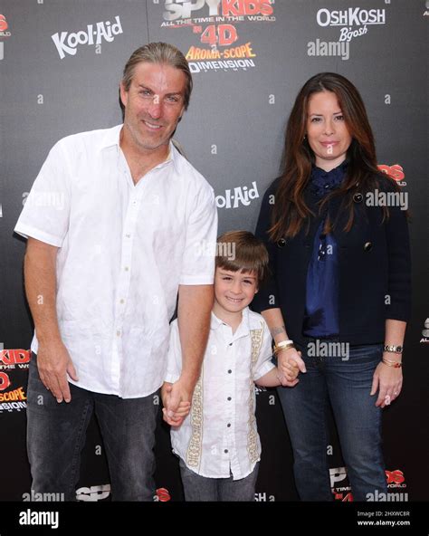 Holly Marie Combs, David W. Donoho and son Finley at the "Spy Kids: All ...