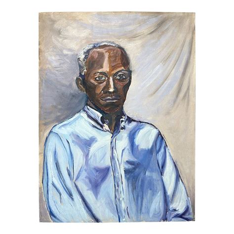 Vintage Original Oil Painting Portrait of an African American Man | Chairish