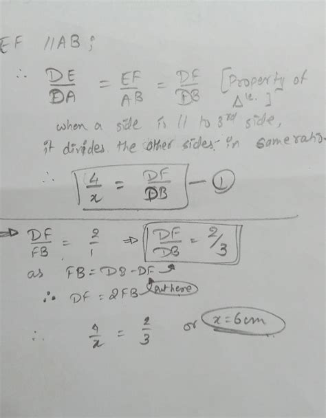 ABCD is a parallelogram, F is a point on diagonal DB such that DF: FB ...
