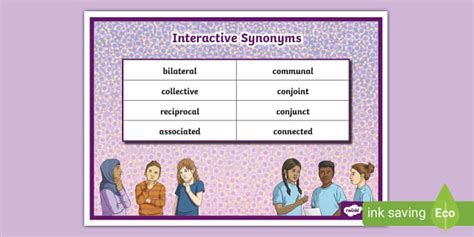 Interactive Synonyms Word Mat