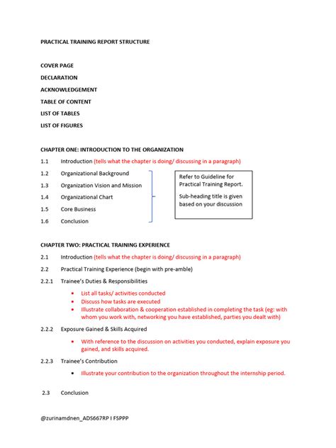 Image result for Practical Report Structure