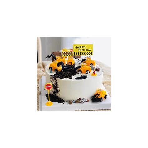 Buy Nevperish 18 PCS Construction Cake Toppers Vehicles Cake Decoration ...