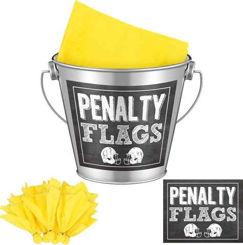 Amazon.com: 50 Pcs Football Party Supplies Penalty Flags Napkins Yellow ...