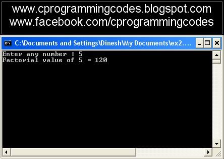 Image result for C Programming Factorial